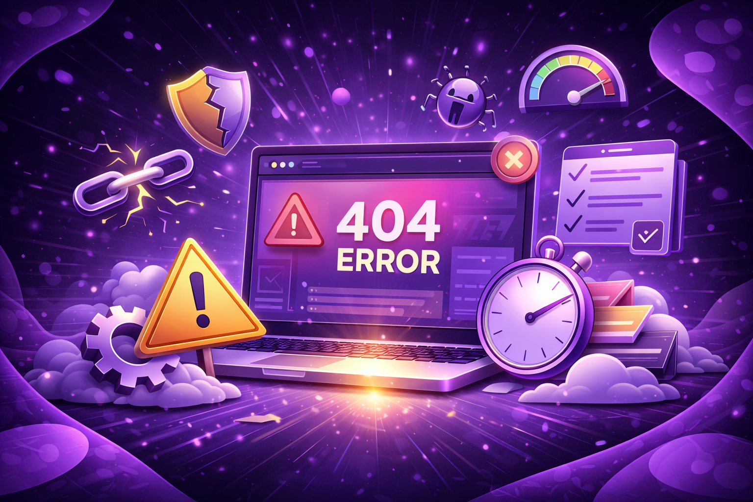 Error 404 en pantalla de computadora