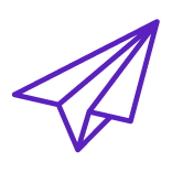 icono avion de papel