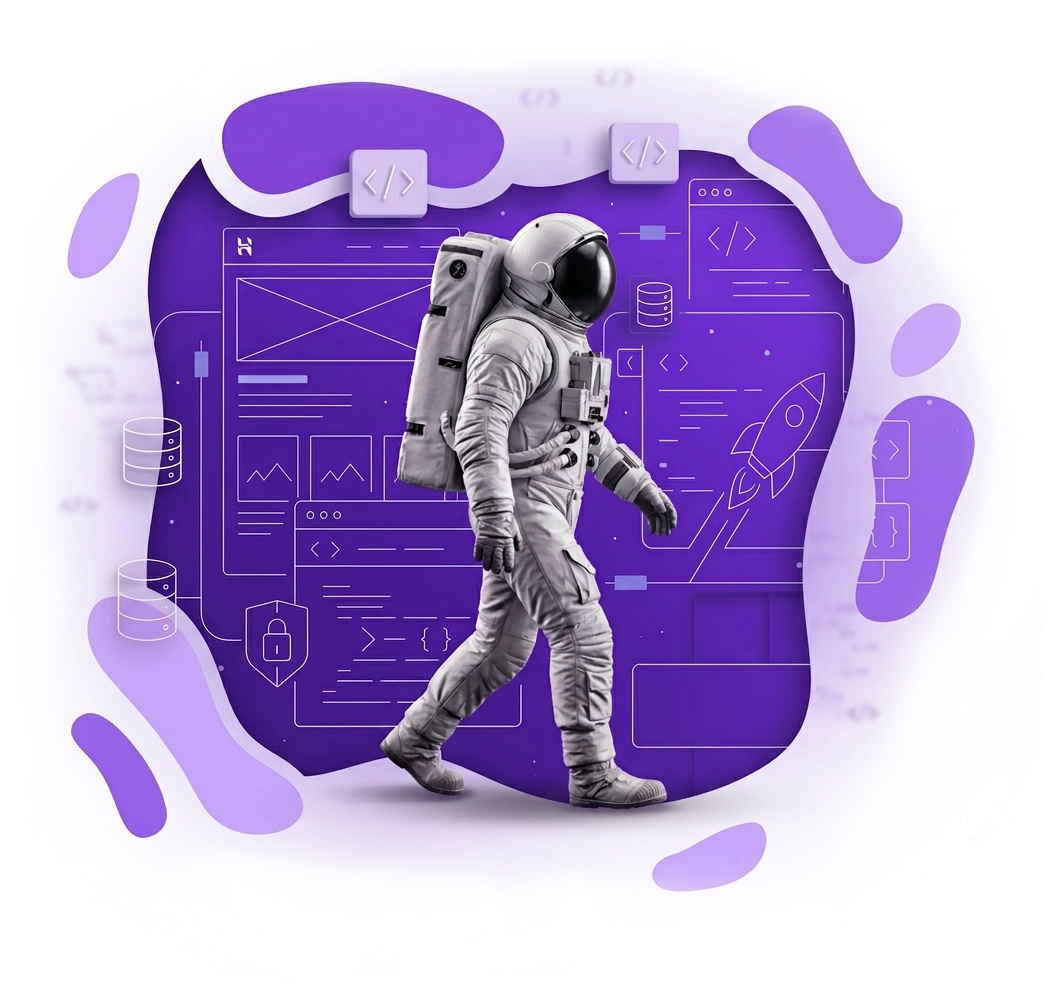 astronauta de perfil
