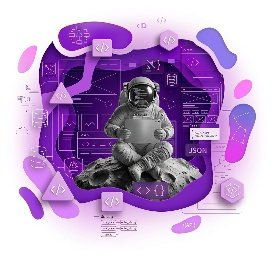 astronauta en un asteroide digital